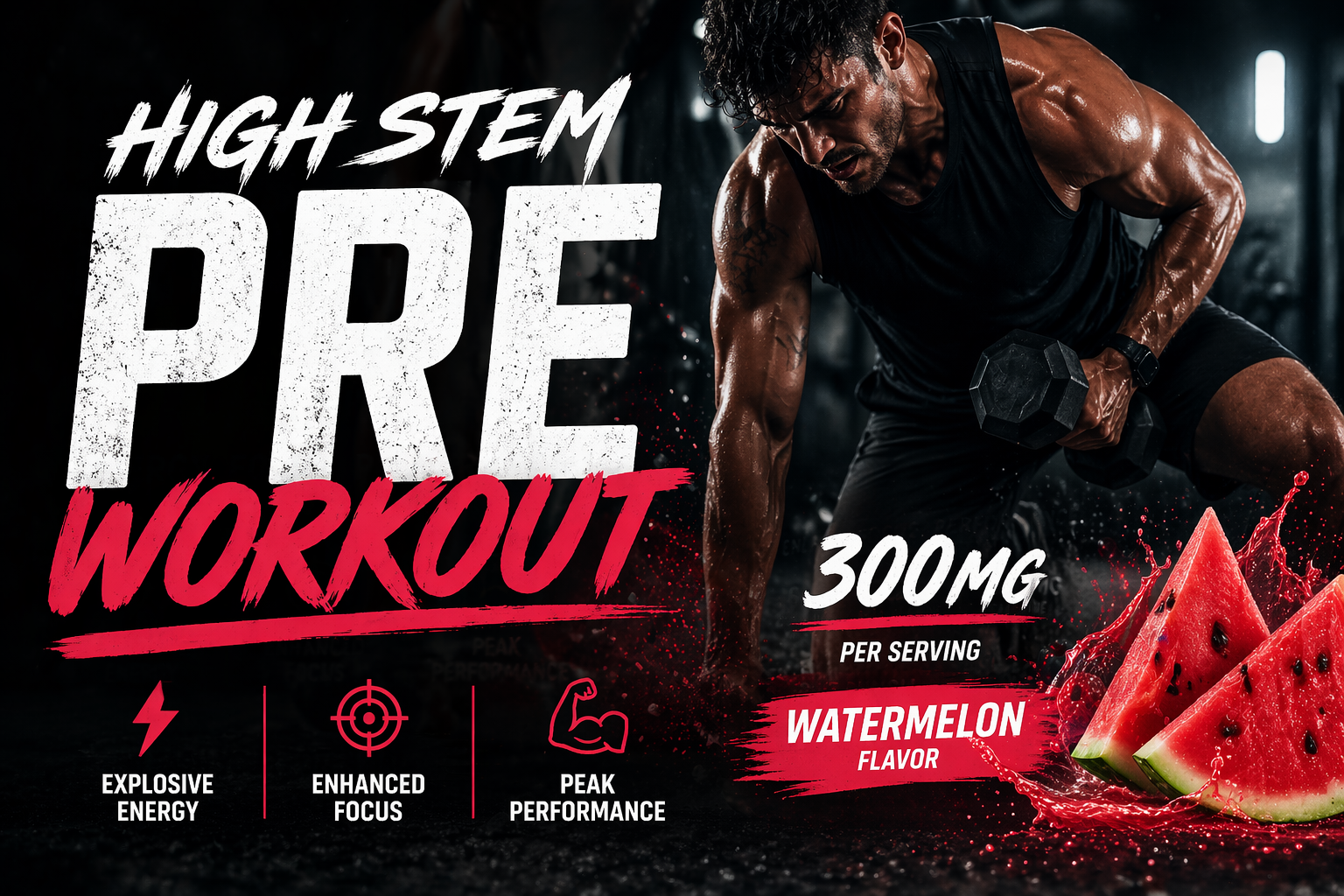 High Stem Pre- workout Watermelon