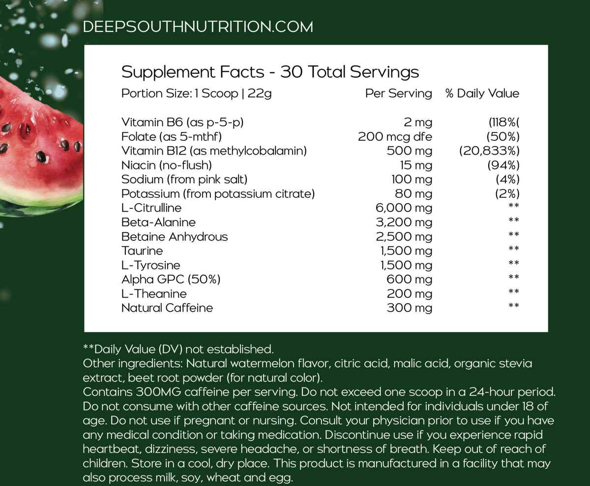 High Stem Pre- workout Watermelon